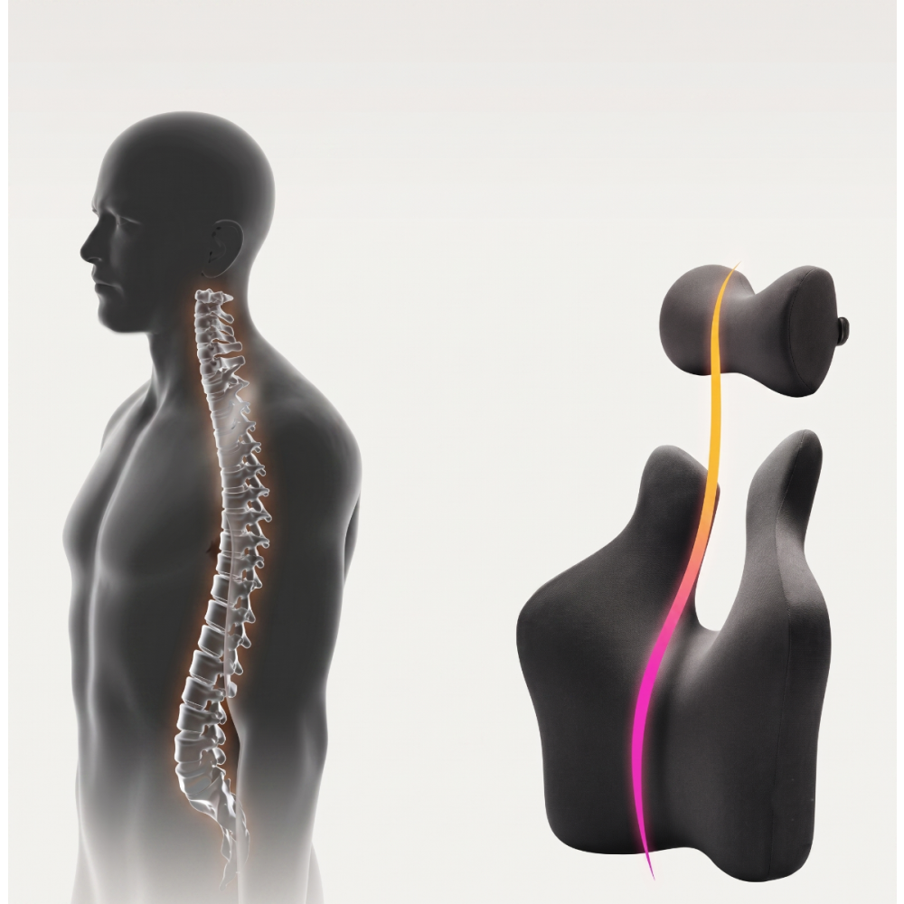 Ergonomisch Rugkussen - Donker Grijs