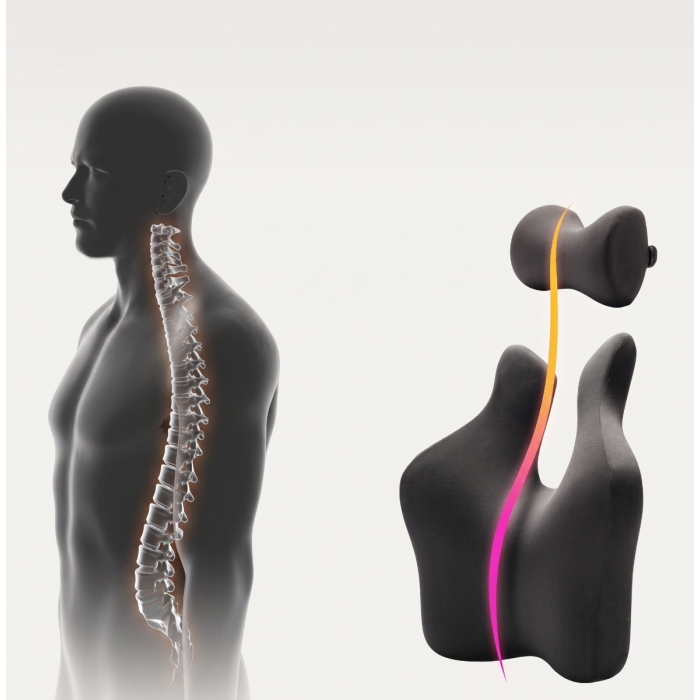 Ergonomisch Rugkussen - Donker Grijs