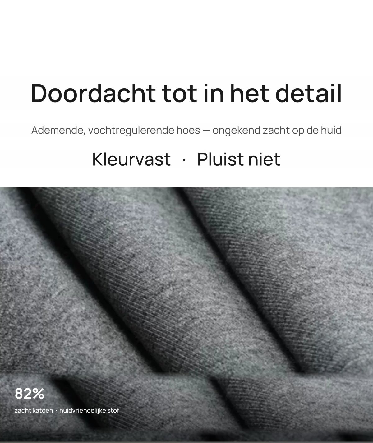 Close-up van de katoenen hoes van het rugkussen